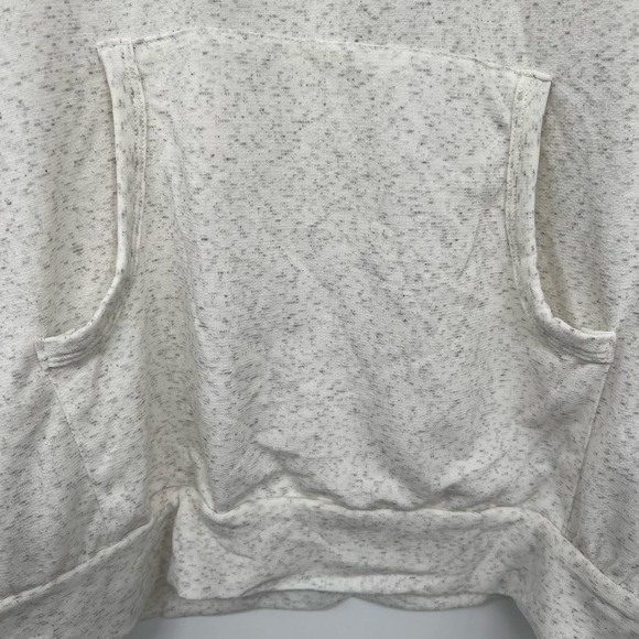 White Birch Kangaroo Pocket Sweatshirt Top Women's 1X White Speckled Relaxed Fit - Picture 5 of 8